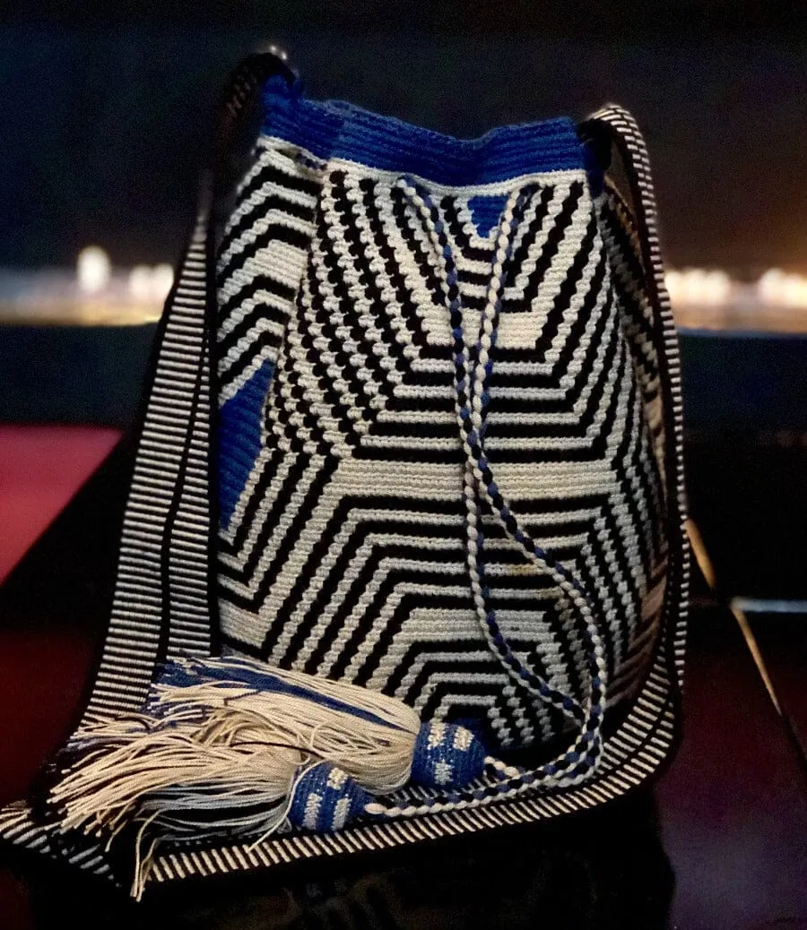 Perissa Beach Fashion Crochet Bags -  Black & off-white Bags