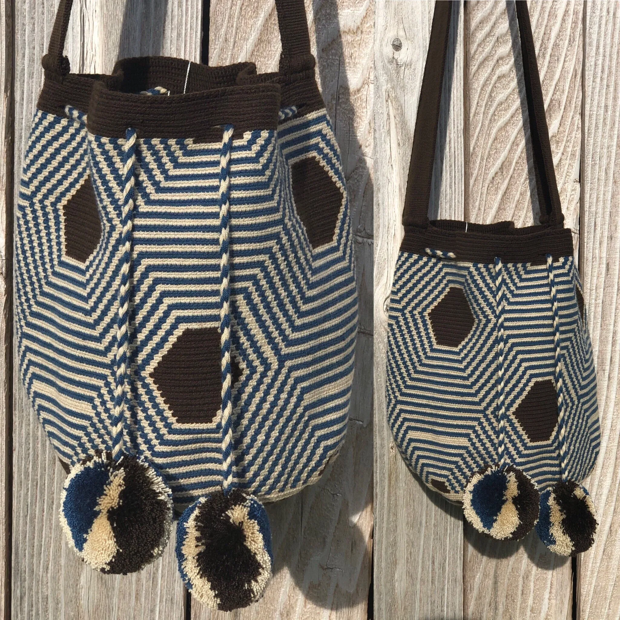 Perissa Beach Fashion Crochet Bags -  Black & off-white Bags