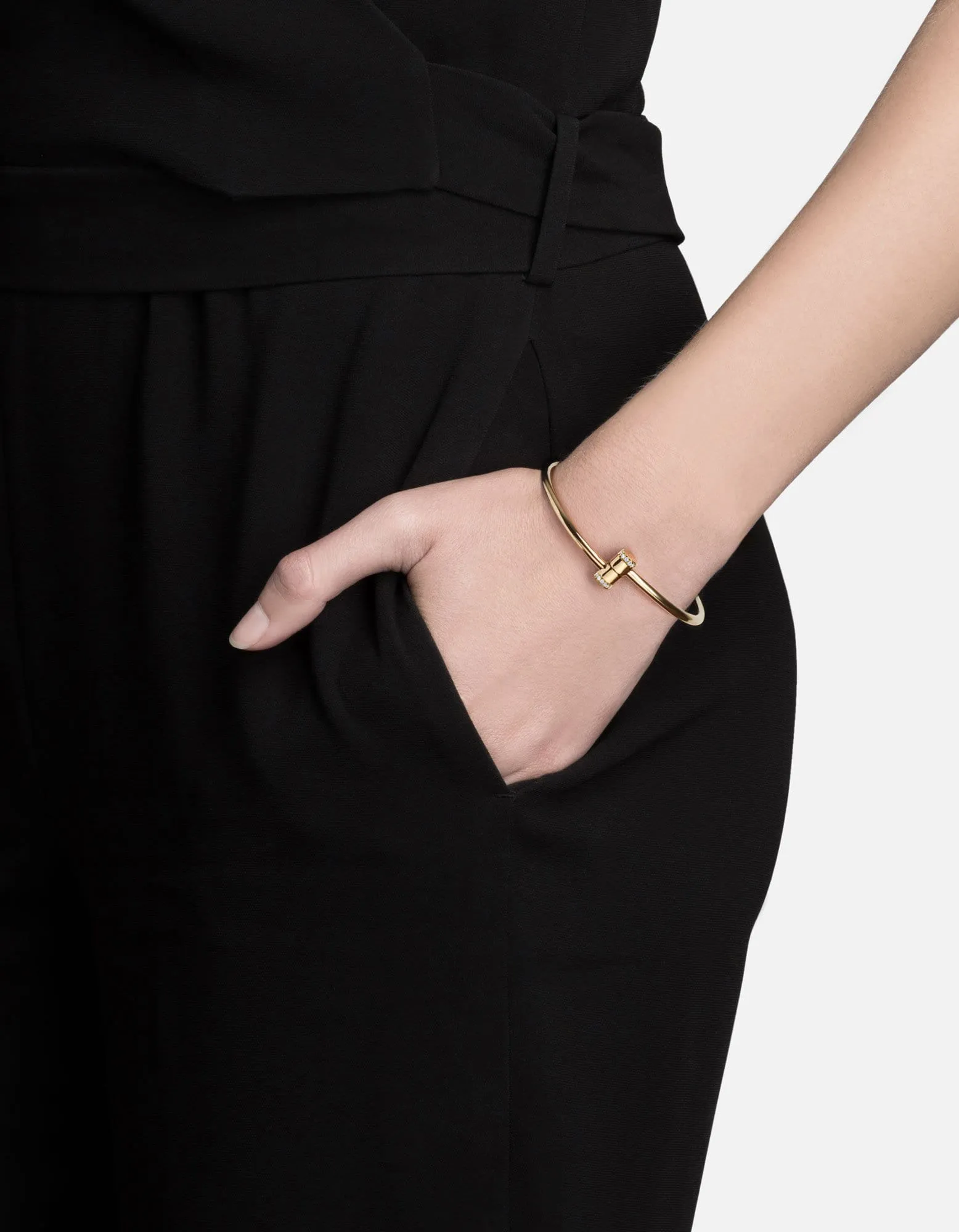 Pillar Cuff, Gold Vermeil/Sapphire