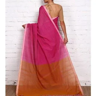 Pink Mangalgiri Cotton Saree