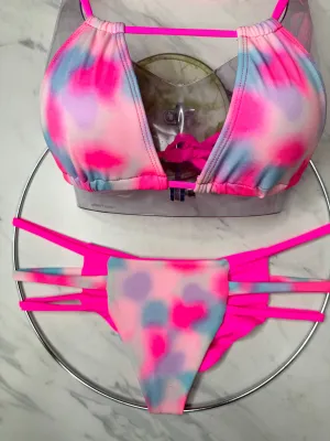 Pink Tie Dye Convertible Top