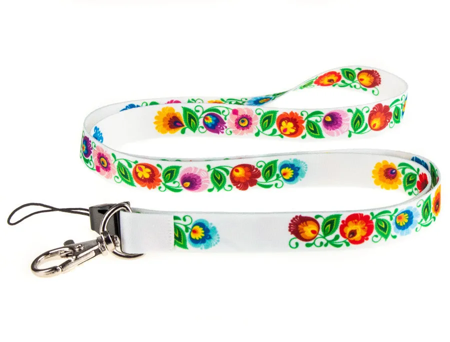 Polish Folk Art Thin Neck Strap Lanyard