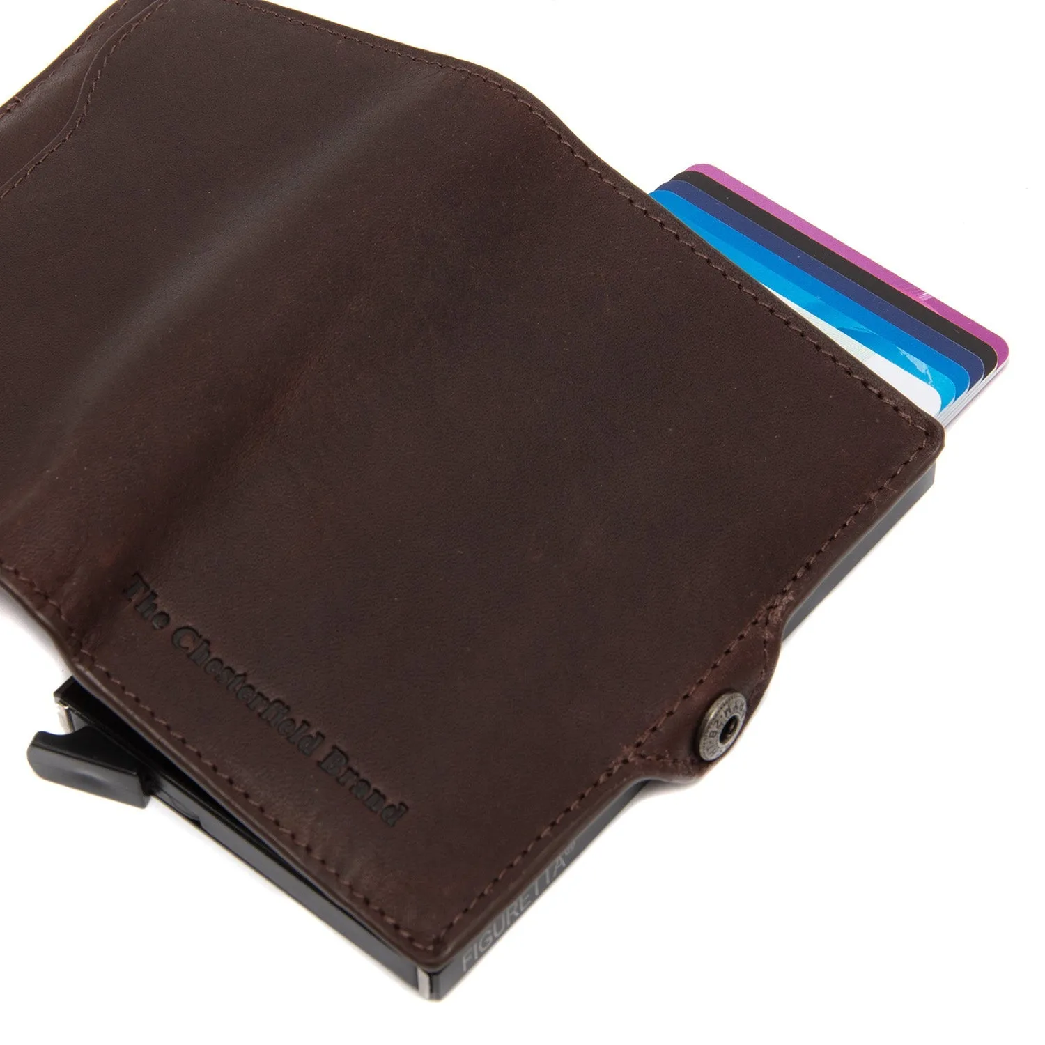 Porte-cartes en cuir - The Chesterfield Brand Francis marron