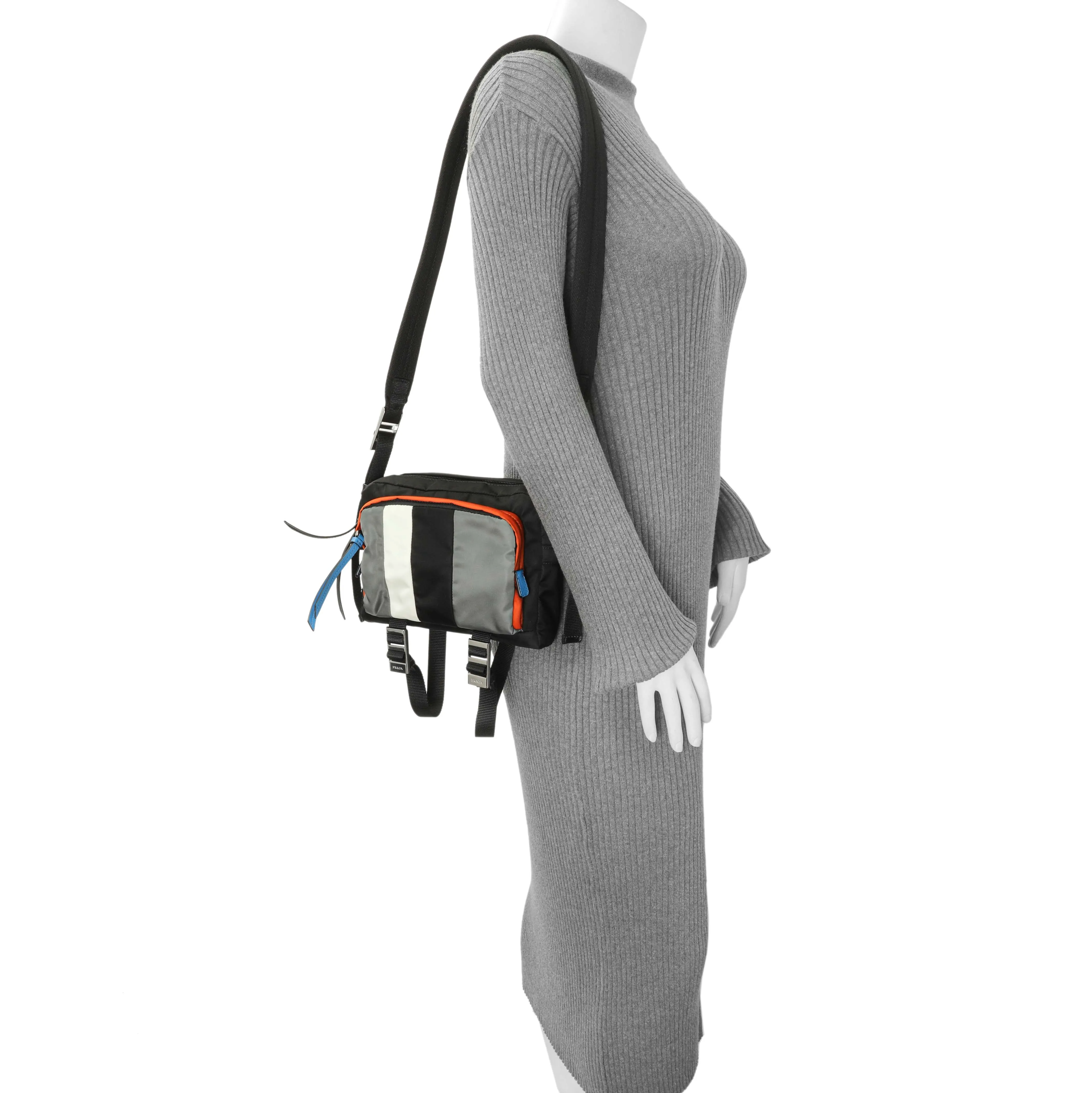 Prada Black Tessuto Nylon Messenger