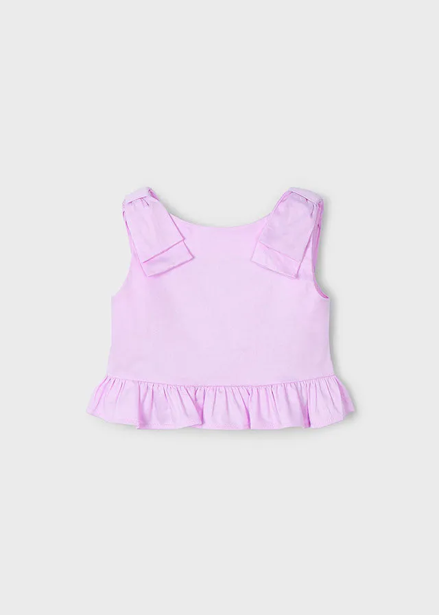 PRE ORDER - NEW SS25 Mayoral Girls Shorts Set 3023/3905 Mauve 51/20