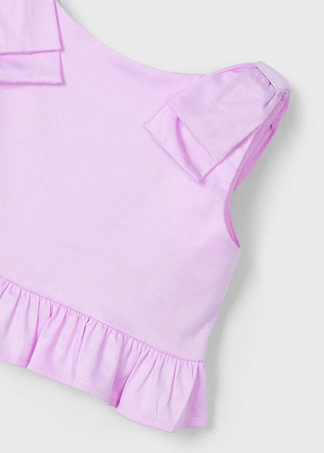 PRE ORDER - NEW SS25 Mayoral Girls Shorts Set 3023/3905 Mauve 51/20