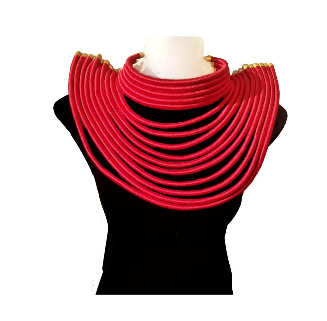 Princess Amina Of Port Loko Tribal Collar Cord Neck Ring with Magnetic Closure