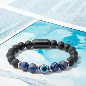 Protective Lapis Lazuli Evil Eye Natural Stone Bracelet with Magsnap 2
