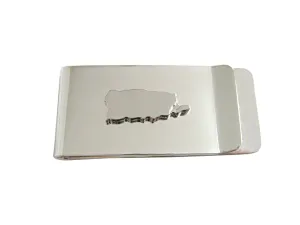 Puerto Rico Map Shape Money Clip