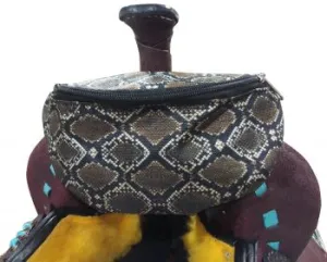 Python Print Insulated Nylon Saddle Pouch