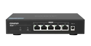 QNAP QSW-1105-5T Instantly upgrade your network to 2.5GbE connectivity 5xPorts 5x2.5GbE
