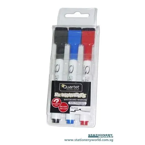 Quartet Magnetic Whiteboard Marker Pack of 3