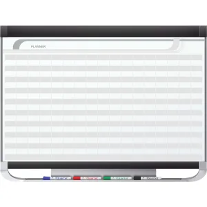 Quartet® Prestige® 2 Magnetic DuraMax® Porcelain Planning System, 6' x 4' Board with 2" x 1" Grid