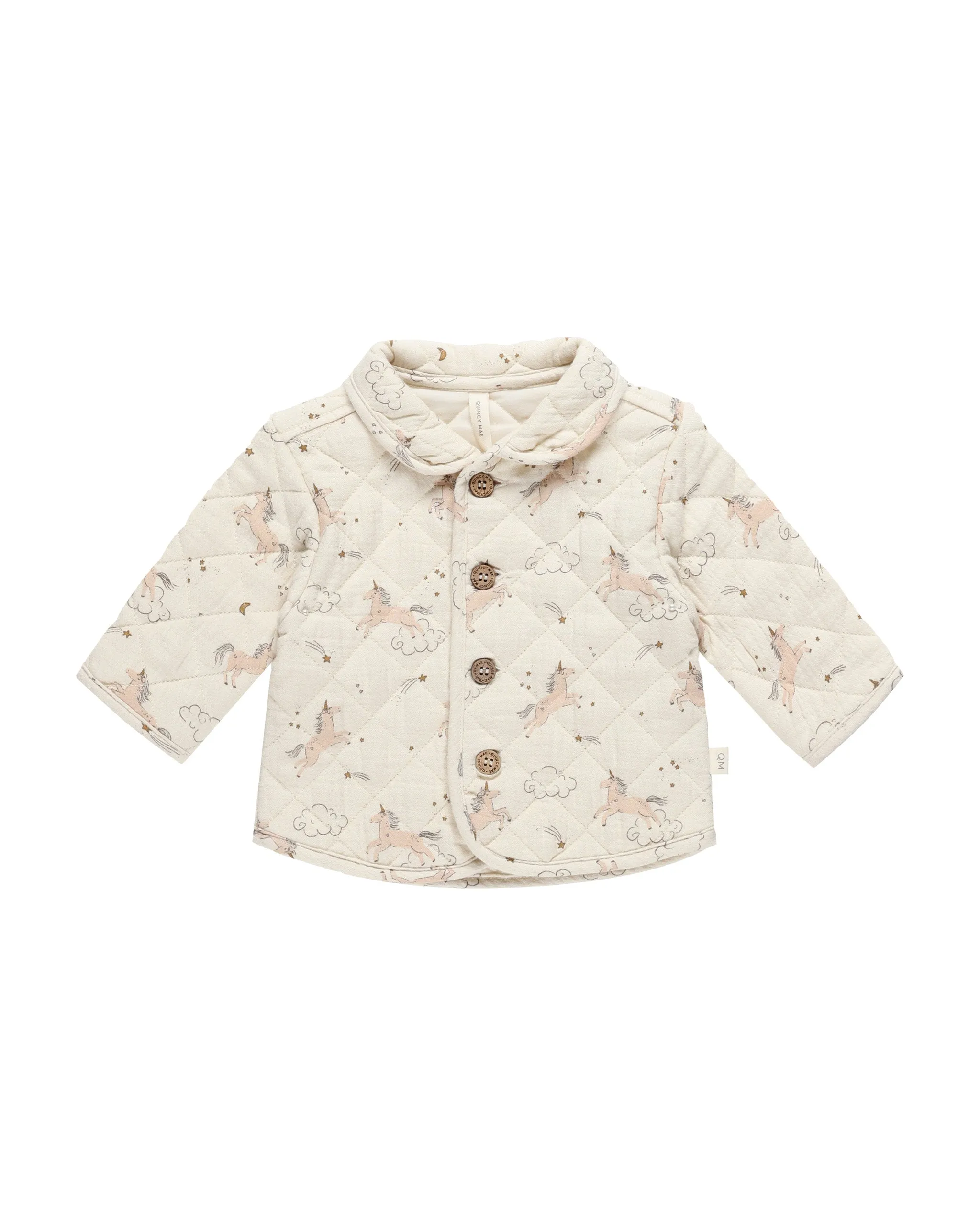 QUINCY MAE Organic Quilted Jacket || Unicorns