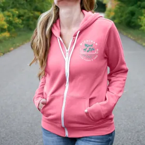 "Michigan Kind Of Life" Relaxed Fit Angel Fleece Full Zip Unisex Hoodie