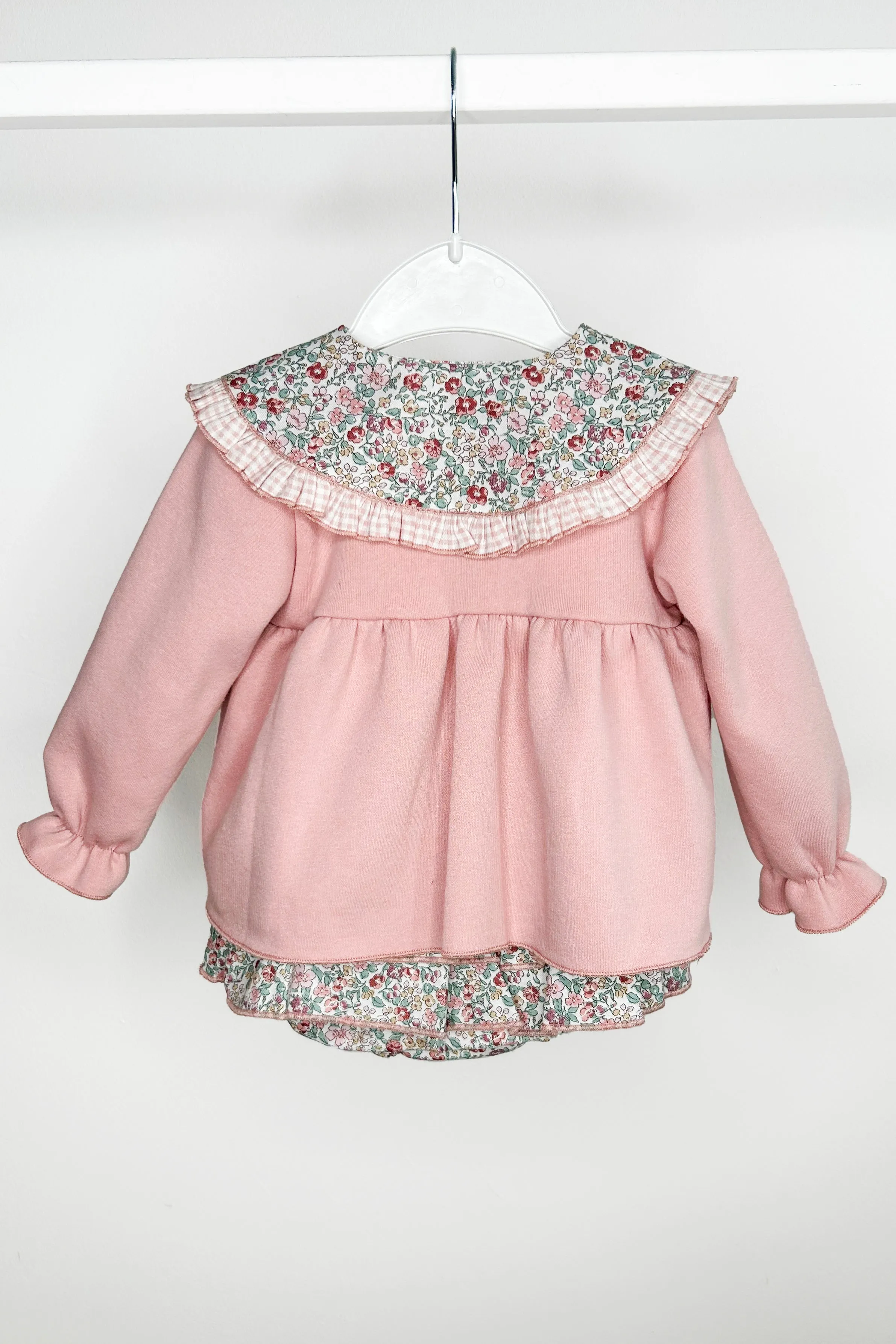 "Shelby" Dusky Pink Sweatshirt & Floral Skirt