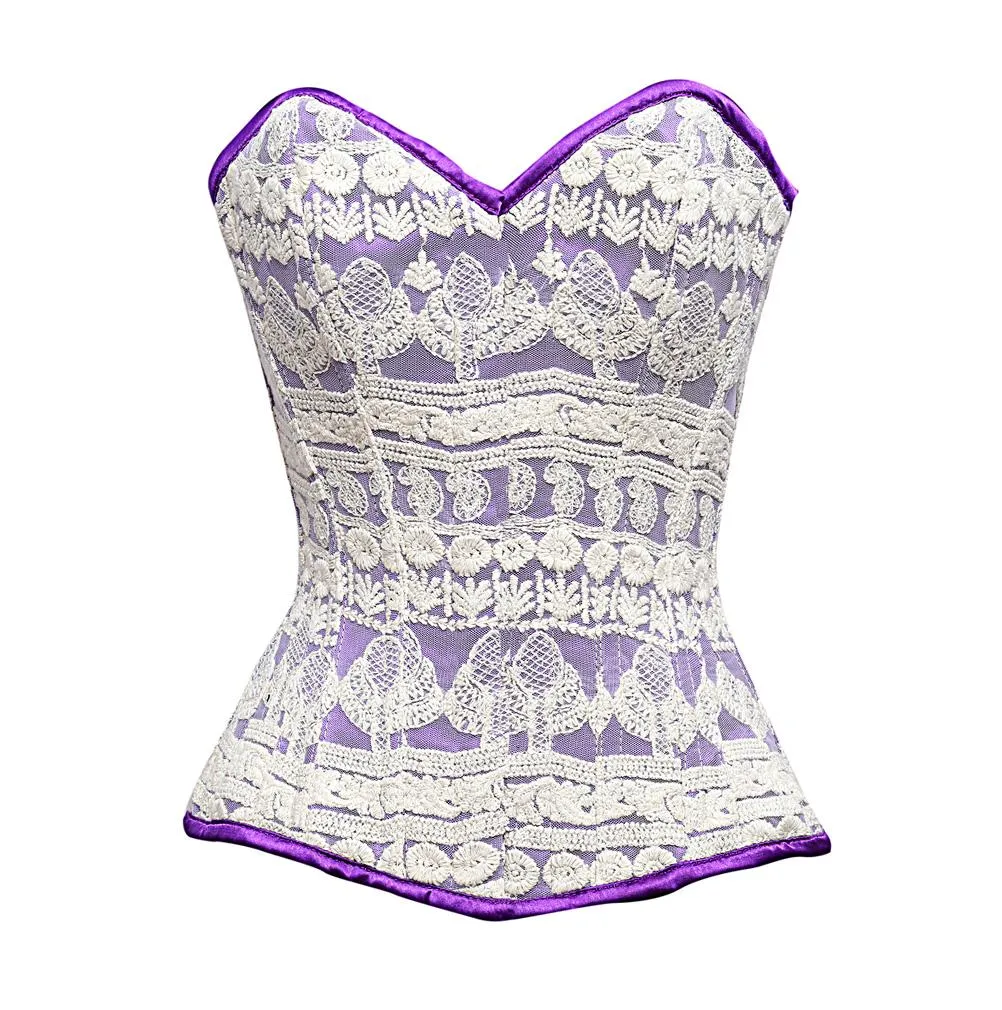 Ramsese Floral Embroidery Overbust Corset
