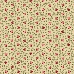 Red Floral Vintage Charm by Marcus Fabrics by the YARD 2909
