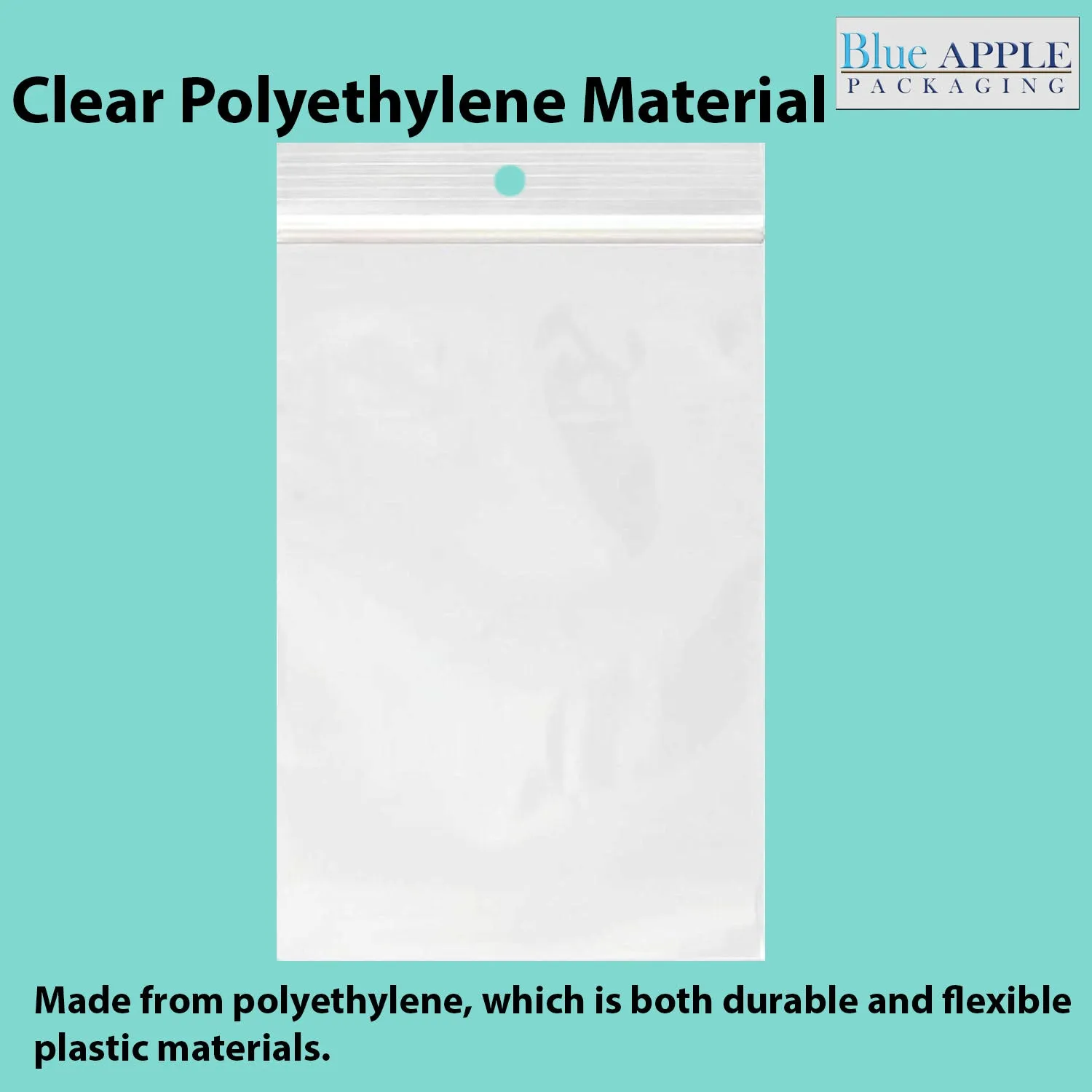Resealable Plastic Bags with Hang Hole 2 Mil 5X7 Lock Seal Zipper Pack of 100 Bags