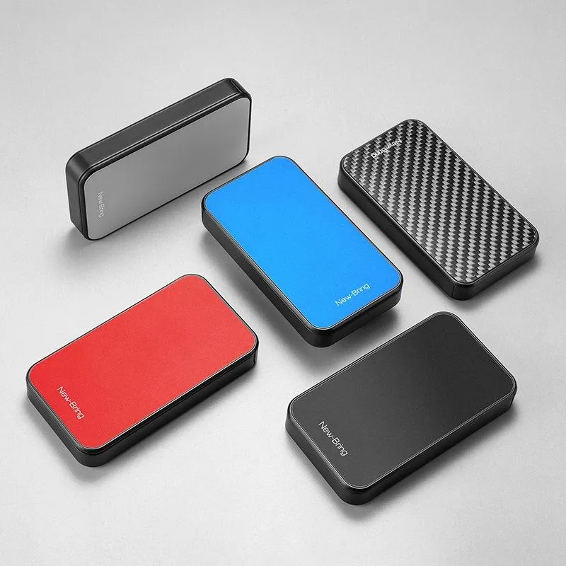 Rfid Blocking Metal Card Holder Automatic Shift Business Card Case Carbon Fiber