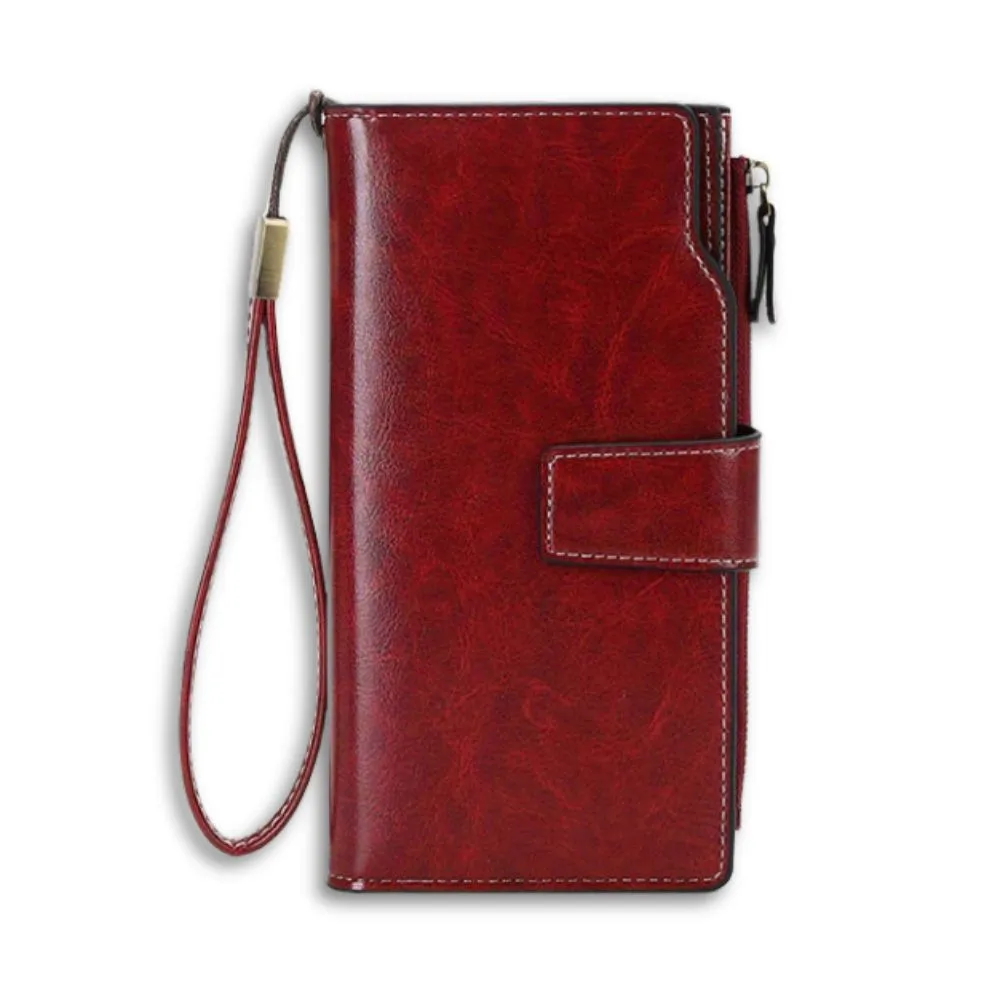 RFID-Secure Travel Wallet | Multi-Pocket Vintage Clutch