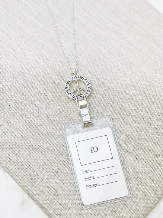 Rhinestone ID Lanyard - Flight Crew