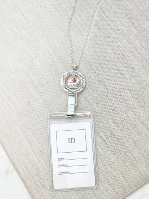 Rhinestone ID Lanyard - Nurse