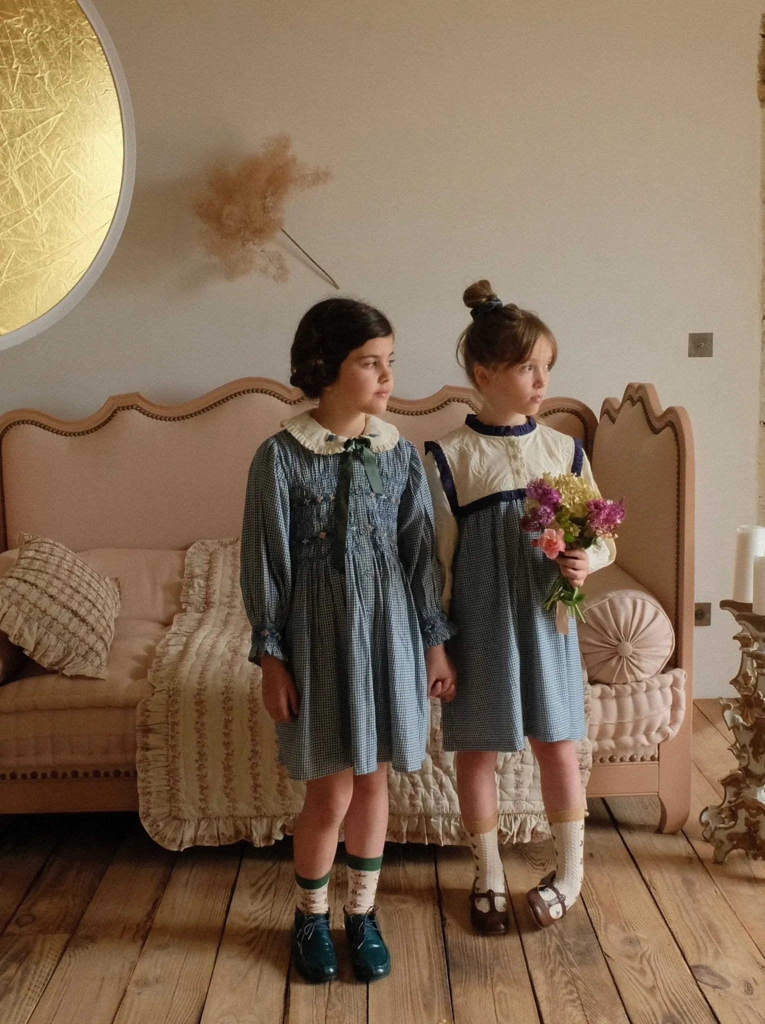 Romantic Long Tunique in Vichy Blue by Bonjour