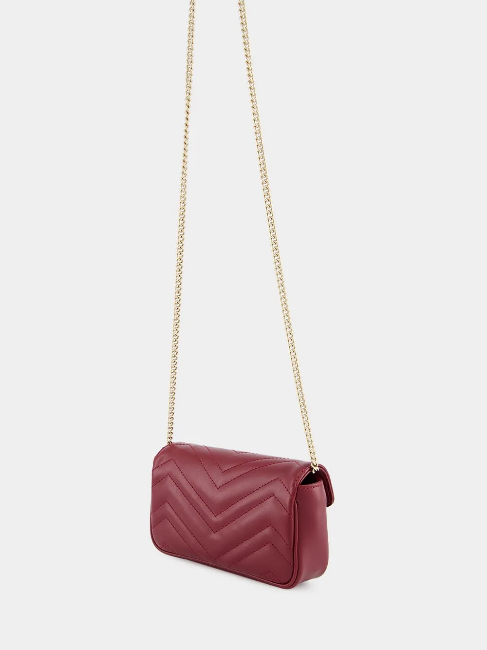 Rosso Ancora GG Marmont Super Mini Bag
