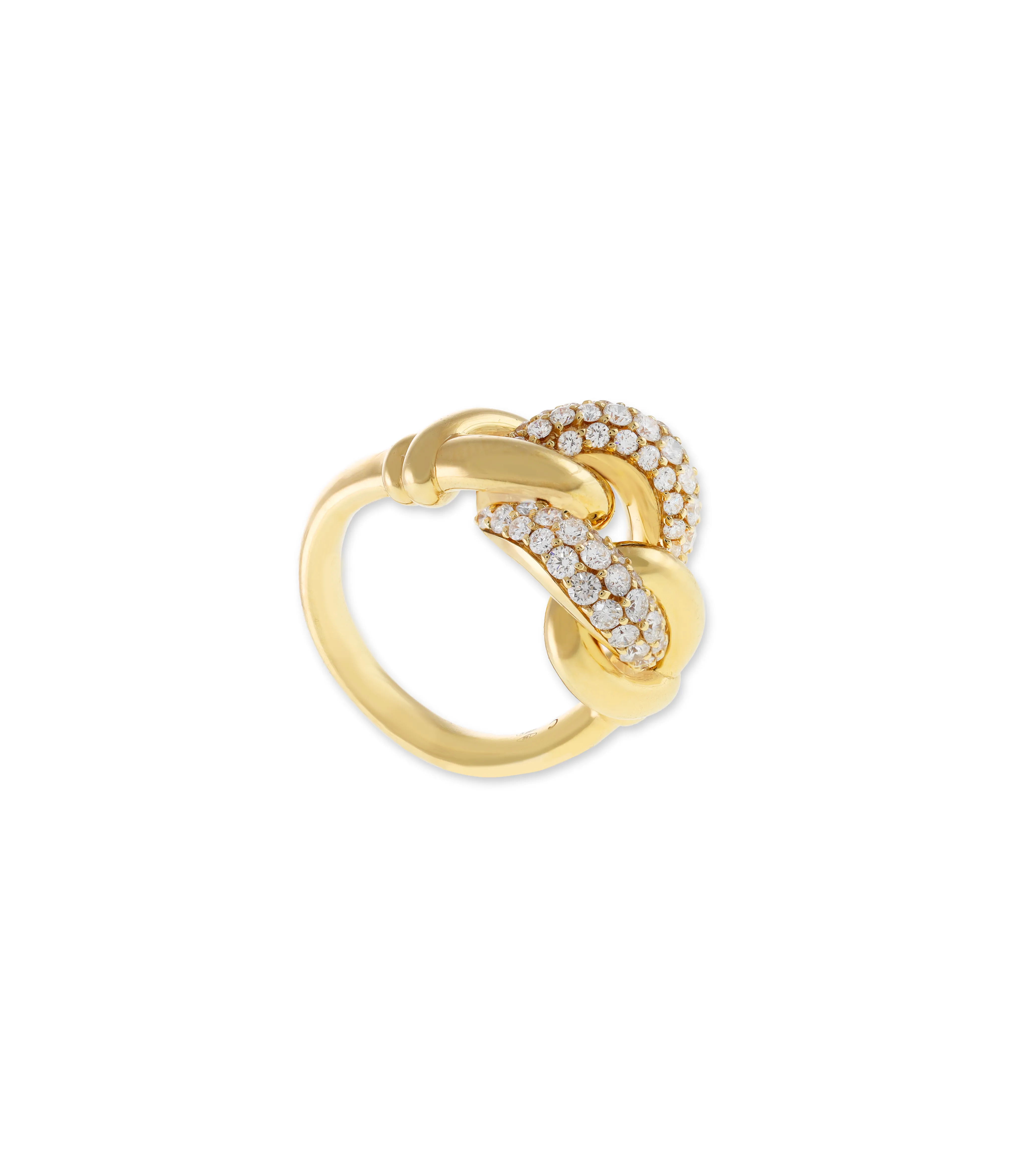 Sabel Collection Yellow Gold Diamond Groumette Ring