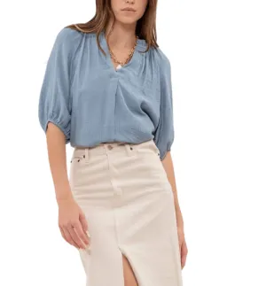 Sabrina Scrunch Sleeve Top