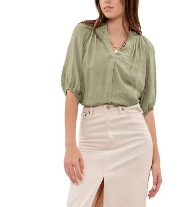 Sabrina Scrunch Sleeve Top