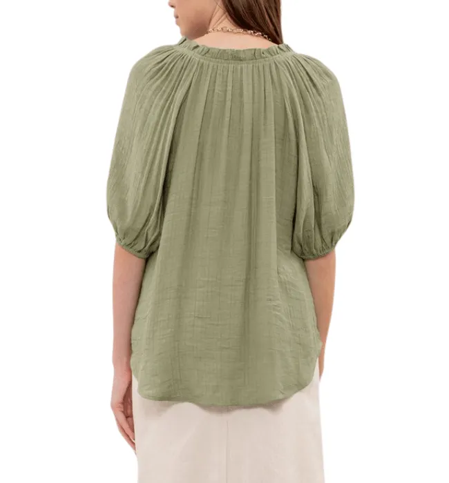 Sabrina Scrunch Sleeve Top