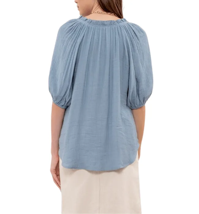 Sabrina Scrunch Sleeve Top