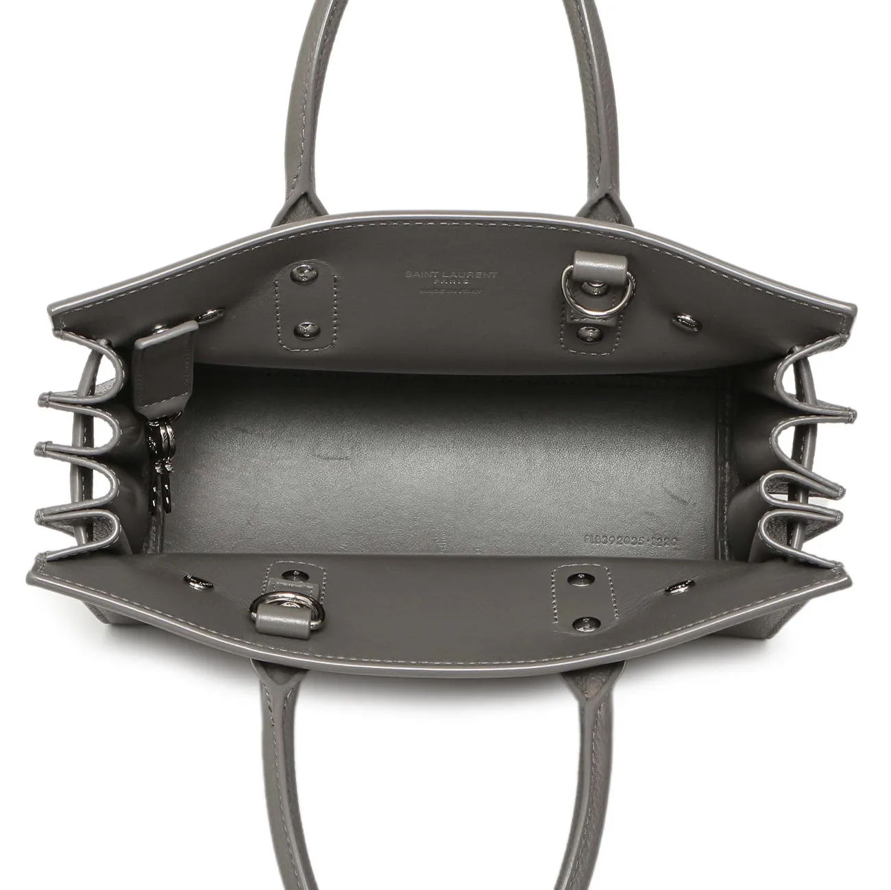 Saint Laurent Fog Grained Calfskin Nano Sac De Jour