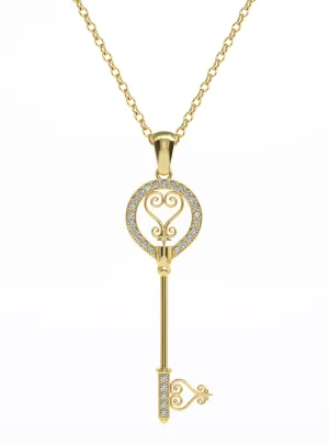 Sankofa Key Necklace