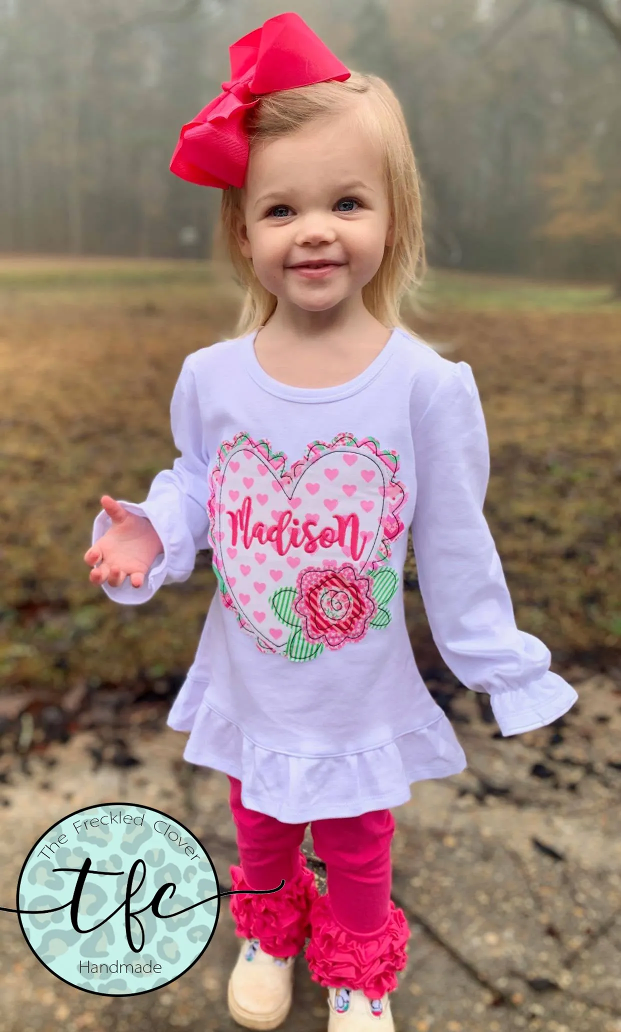 {Scallop Valentine Heart} applique design