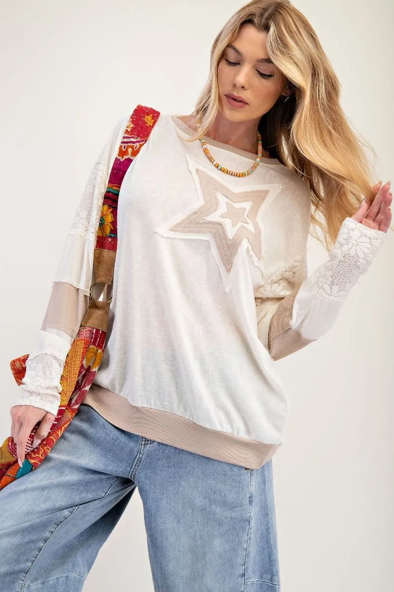 Seeing Stars Patchwork Pullover