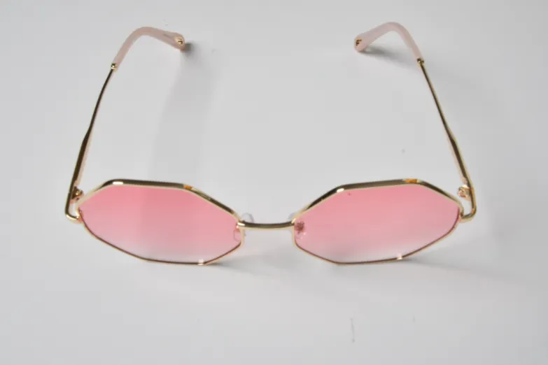 Shady Londyn Oversized Iconic Sunglasses - Gold Pink