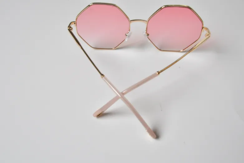 Shady Londyn Oversized Iconic Sunglasses - Gold Pink