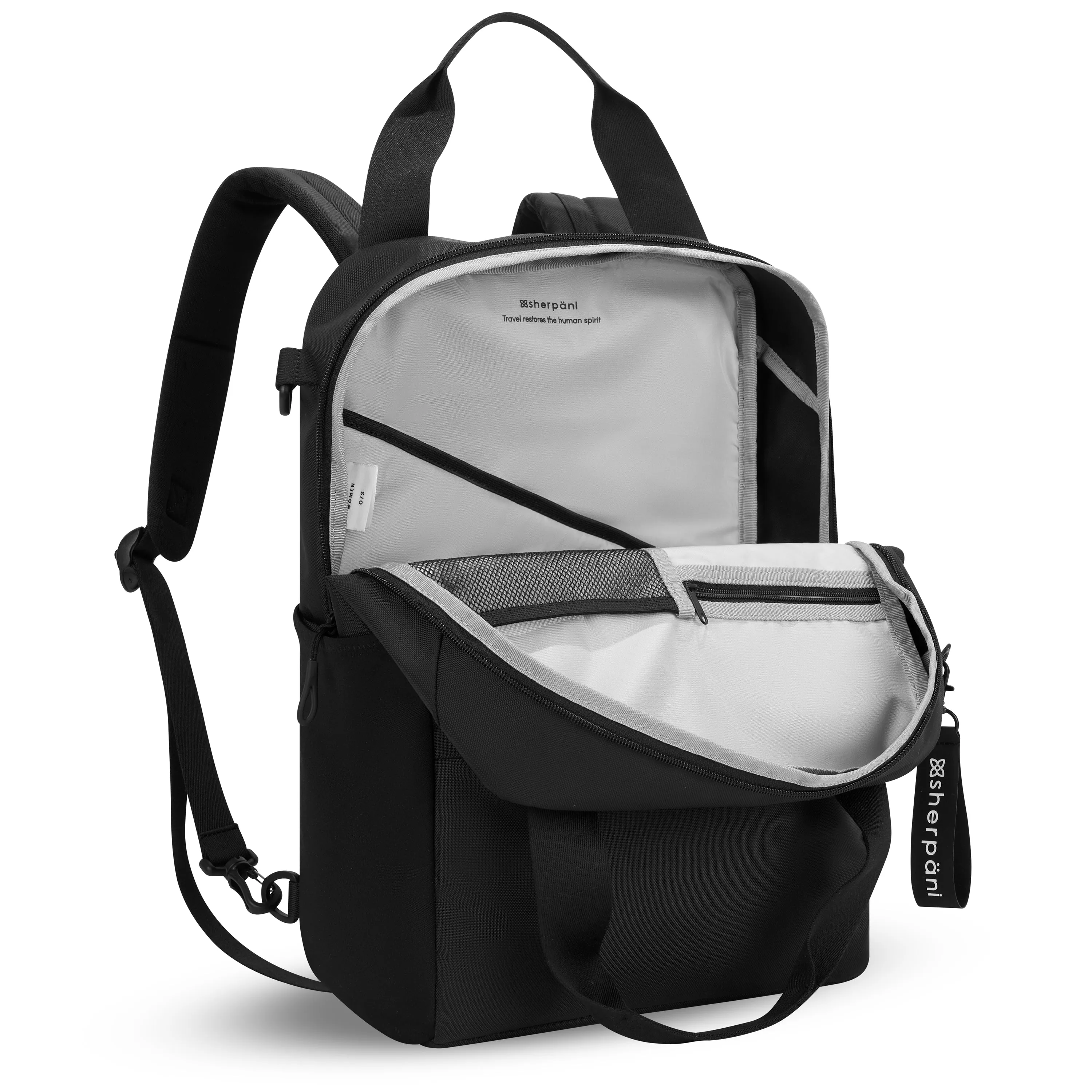Sherpani Camden V1 Convertible Backpack raven