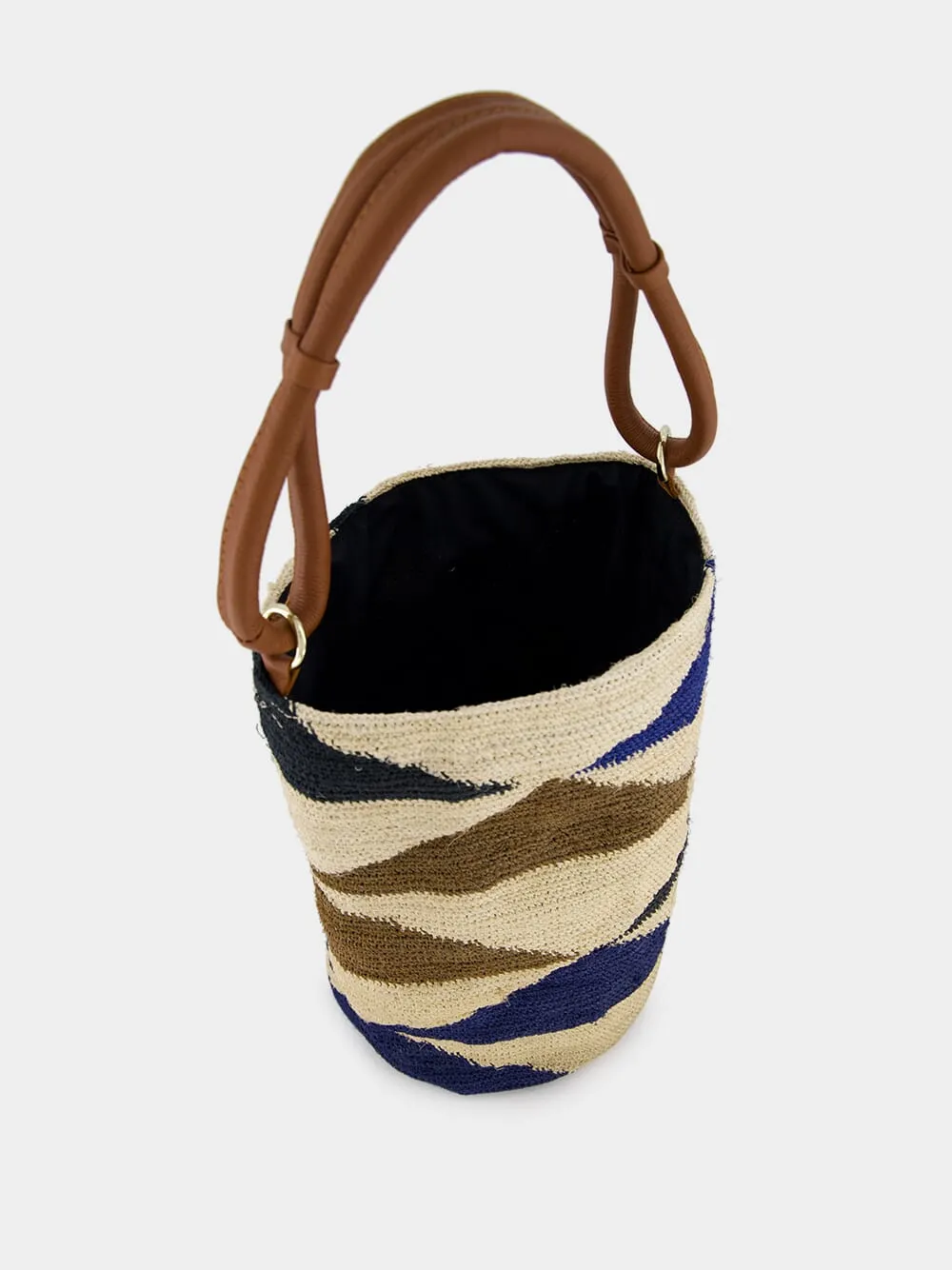 Shigra Bucket Bag with Leather