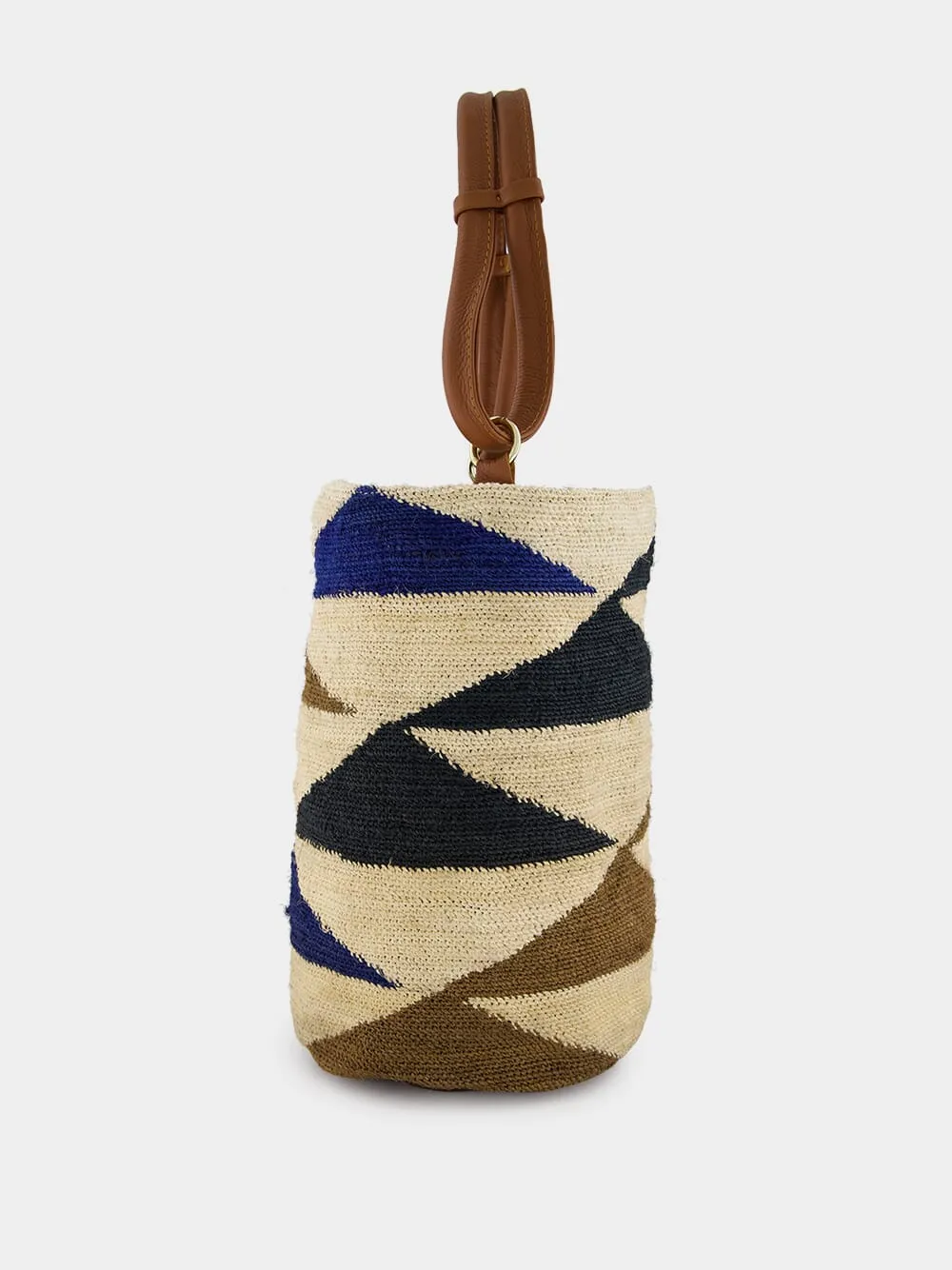 Shigra Bucket Bag with Leather