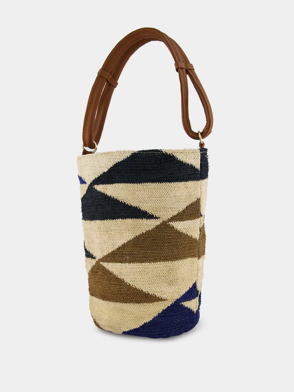 Shigra Bucket Bag with Leather