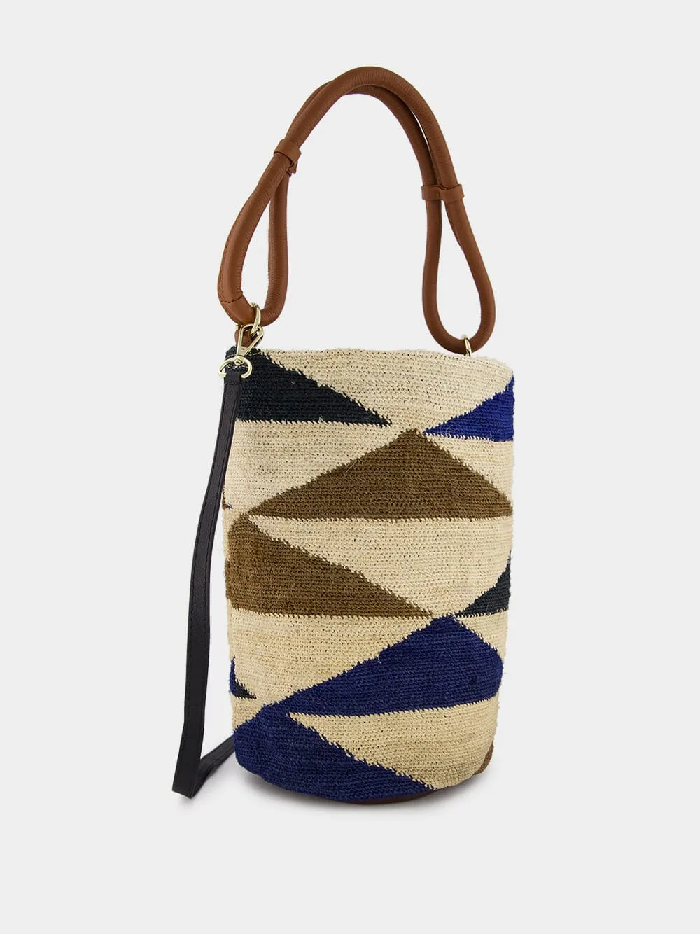 Shigra Bucket Bag with Leather