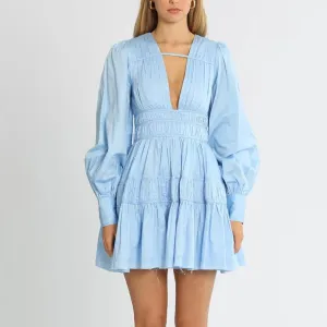 Short dress with patchwork ruffle design