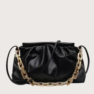 Sienna Gold Chain Bag | black