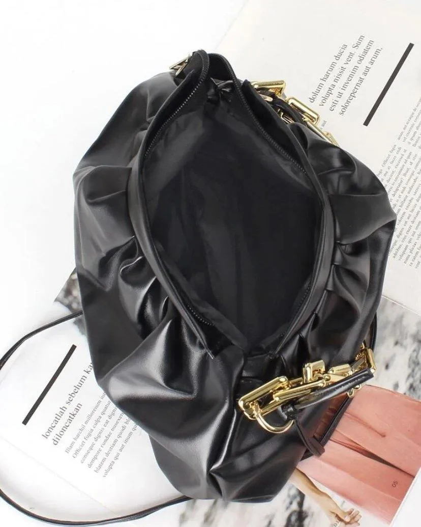 Sienna Gold Chain Bag | black