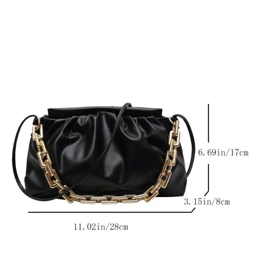 Sienna Gold Chain Bag | black