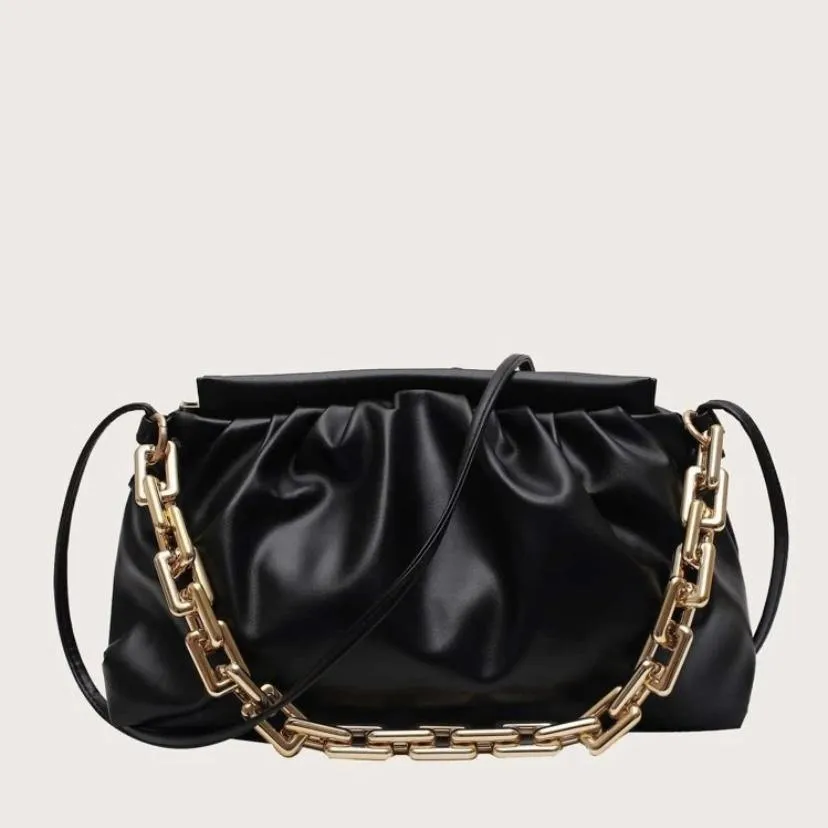 Sienna Gold Chain Bag | black